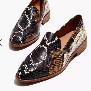 Madewell Frances Loafer in Snake Embossed Leather